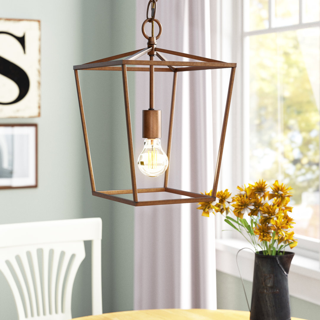 Finnick 1 - Light Lantern Geometric Pendant Andover Mills™ 