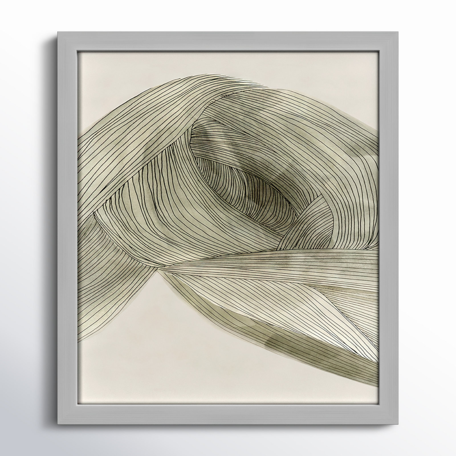 Arnell "Dreaming in Pastel I" Painting, Matte Silver, 15" H x 13" W x 0.75" D