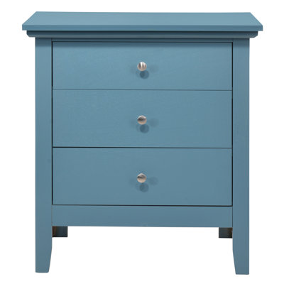 Casual Teal Storage Nightstand