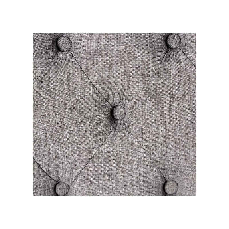Ensemble classique de 2 chaises d'appoint capitonnées capitonnées en tissu de bois massif avec dossier à volutes et mobilier de salle à manger rustique