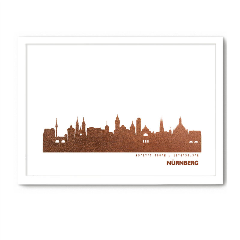 Nuremberg Nuremberg Skyline - Single Picture Frame Print, 33cm H x 43cm W x 4cm D