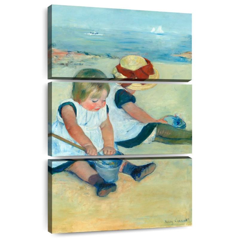 Leisha, enfants jouant sur la plage, 1884