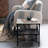Libertine Genuine Marble and Metal End Table with Glass Storage Shelf-63189041