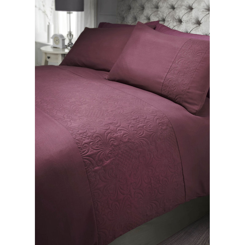 Otavia Plain Duvet Cover Set, Black