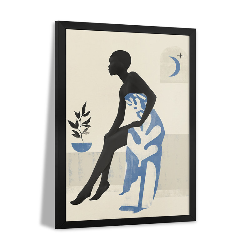 «Abstract Sky Girl III», affiches encadrées de qualité supérieure, H 32 po x l 24 po