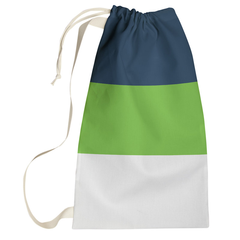 Fabric Laundry Bag with Handles, Medium (36" H x 28" W x 1.5" D), Pittsburgh Green Accent