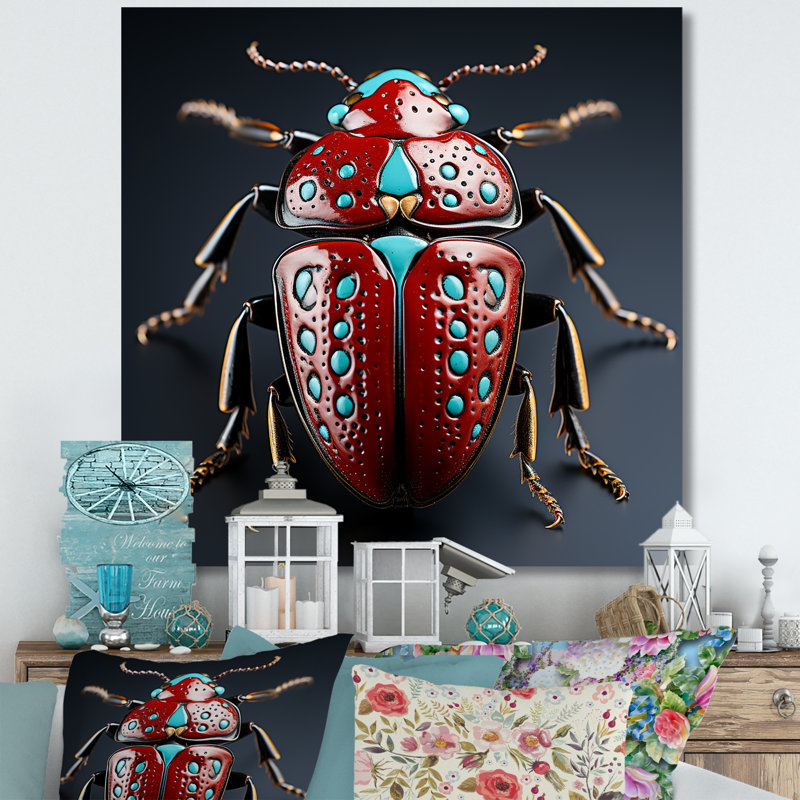 «Mysterious Beetle Lullaby», reproduction sur toile, Toile tendue, H 36 po x l 36 po x P 1,5 po