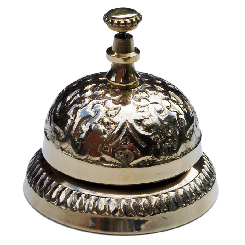 Comptoir de bureau en laiton massif victorian style hôtel bell pour service ring Canady