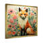 Minimalisme, renard, portrait, fleurs III - Renard, art mural-1903015229-1903015231