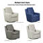Fauteuil oscillant pivotant Miley avec tissu gris Millionaire - fabriqué aux États-Unis-115954645