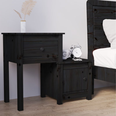 Bedside Cabinet 79,5x38x65,5 cm Solid Wood Pine