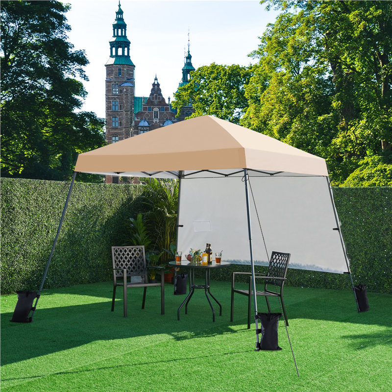 3m x 3m Iron Pop-Up Gazebo, Beige