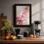 Cascading Orchid Branch Botanical - Framed Print-833420750-833420748