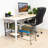 Mount-It! Mobile Rolling File Folder Cart with Wheels, Single Tier w/ Storage Rack & Locking Casters