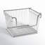 Sorbus MTL-BSKT6 6 Pack Stackable Metal Storage Basket with Handles in Silver-1050168699