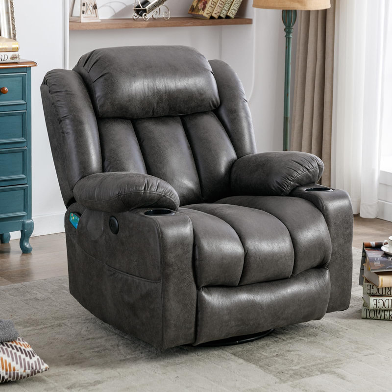 Ruhe Upholstered Recliner, Gray