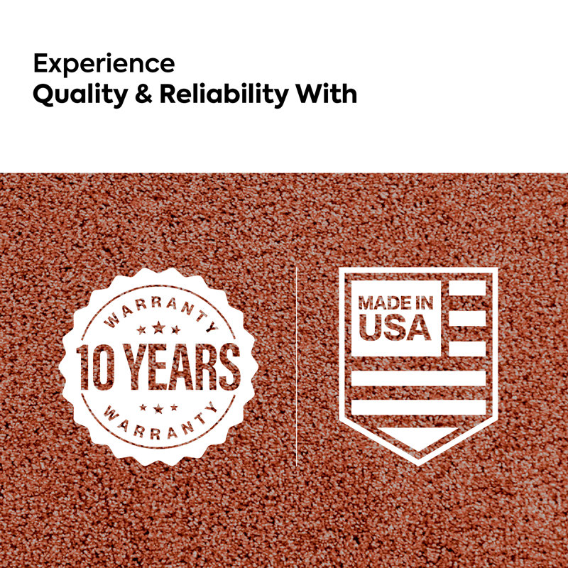 Rust 2' x 3' Solid Color Stain-Resistant Kids Rug