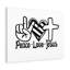 Peace, Love, Jesus - Wrapped Canvas Print-460542968