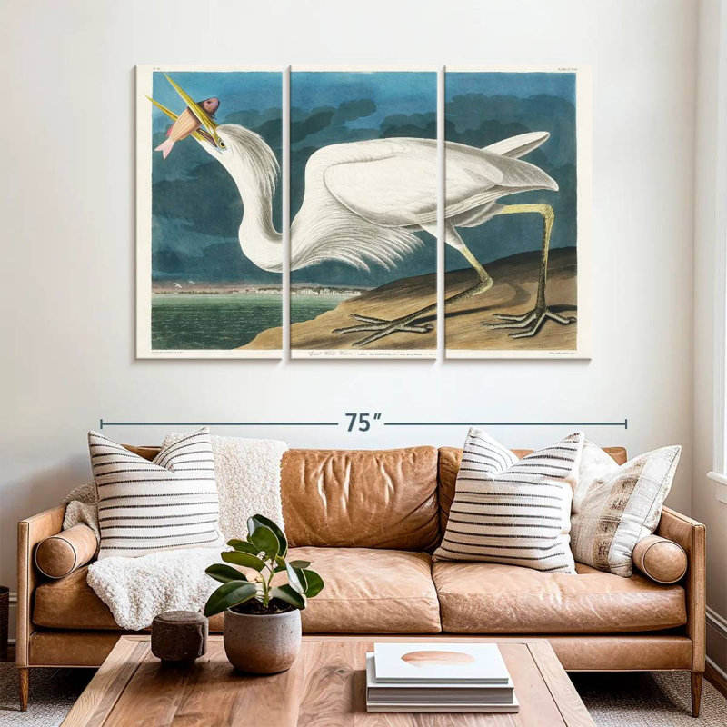 Great White Heron, 42" H x 65" W
