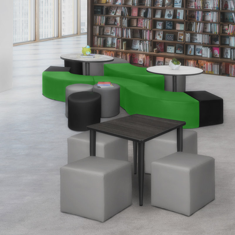 Regency Aurora Curved Vinyl Ottoman