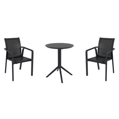 Ensemble bistro pour 2 personnes avec chaises élingues 24 po Farrah