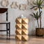 Table d'appoint rétro en bois 23,92 po - Trois motifs, et matériau en sapin, teinte naturelle, 11,7 po de profondeur-616361013