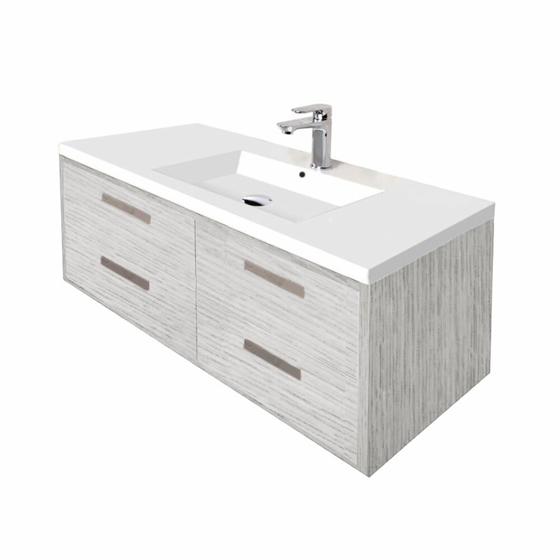 Aquasei 38.88'' W Single Bathroom Vanity Base, Gloss Ardesia