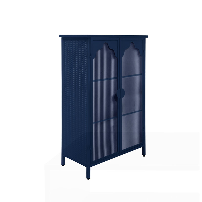 Armoire de rangement en métal 2 portes, Bleu très foncé