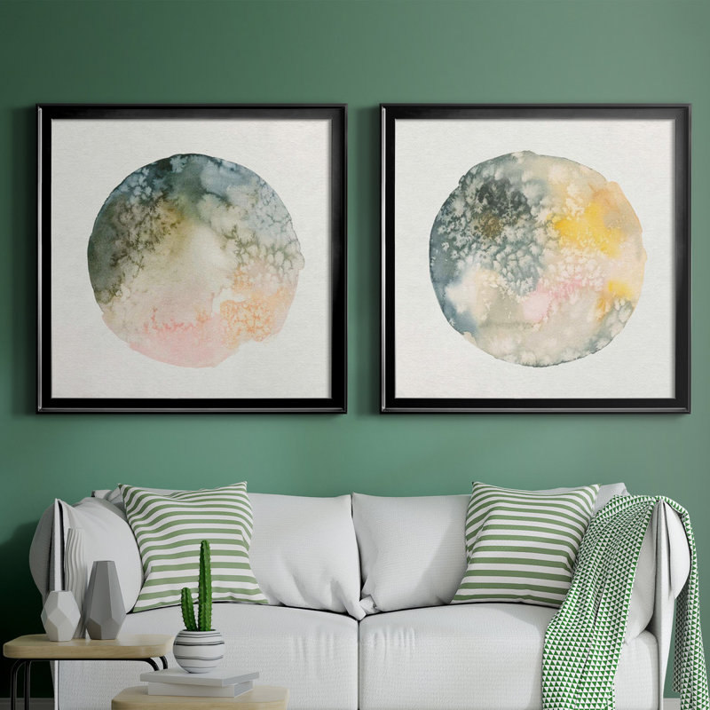Cosmic View I Cosmic View I - Ensemble de 2 cadres photo, H 26,5 po x l 53 po x P 1,5 po, Toile avec cadre noir, Pas de tapis