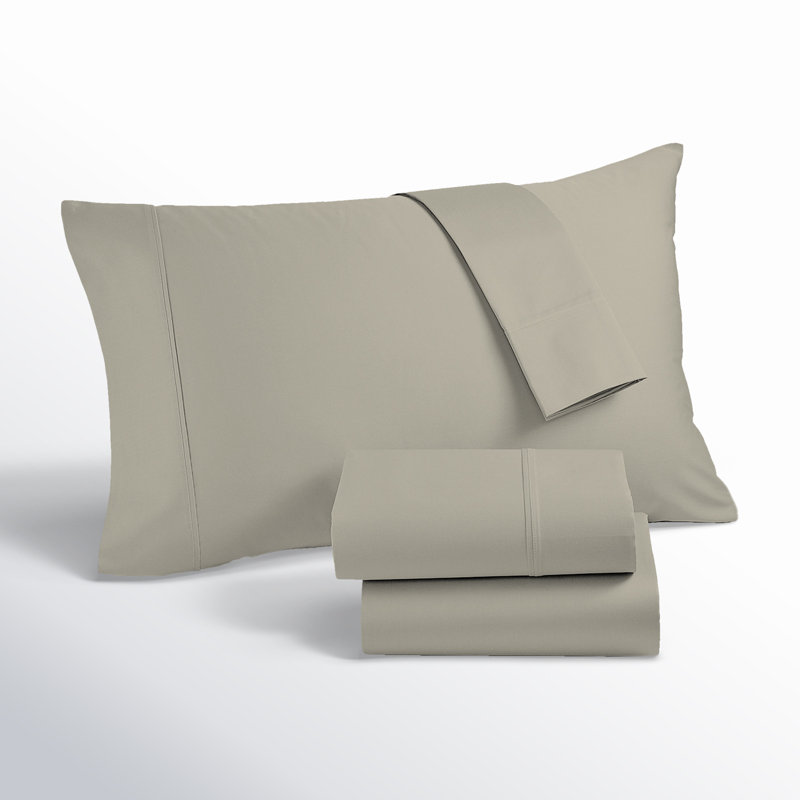 Ultimate Percale 100% Cotton Cool & Crisp Sheet Set, Full Sheet Set with 2 Pillowcases, Yellow