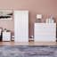 Oslo 3 Piece Bedroom Set (2 Drawer Bedside Chest, 8 Drawer Chest, 2 Door 2 Drawer Wardrobe), (100% FSC)-910389803