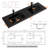 60" Black Integrated Double Sink Bathroom Vanity Top with Zinc Alloy Faucet and Solid Brass Pop Up Drain