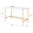Gold Writing Desk With USB Ports-1585055170