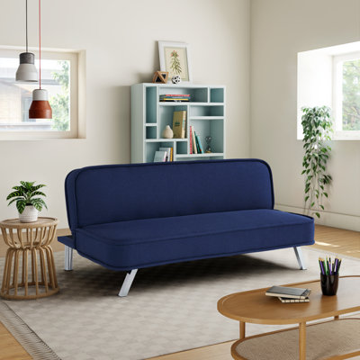 Serta Antonio 66.1" Metal Leg Convertible Sofa, Woven Polyester Fabric