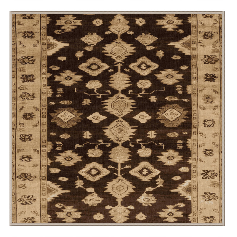 Tapis beige surteint lavable à la machine, Carré 7 pi