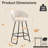 Upholstered Counter Stool With Metal Frame-14802313-14802318