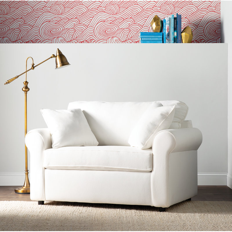 Warrington Upholstered Accent Chair, Classic Bleach White Twill