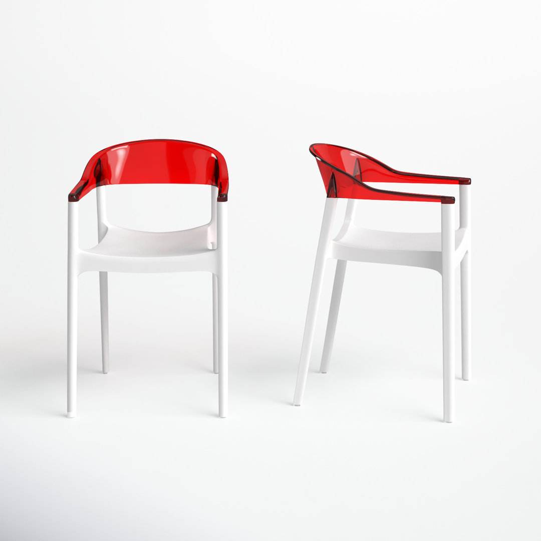 Stella Outdoor Stacking Dining Armchair (Set of 2) AllModern