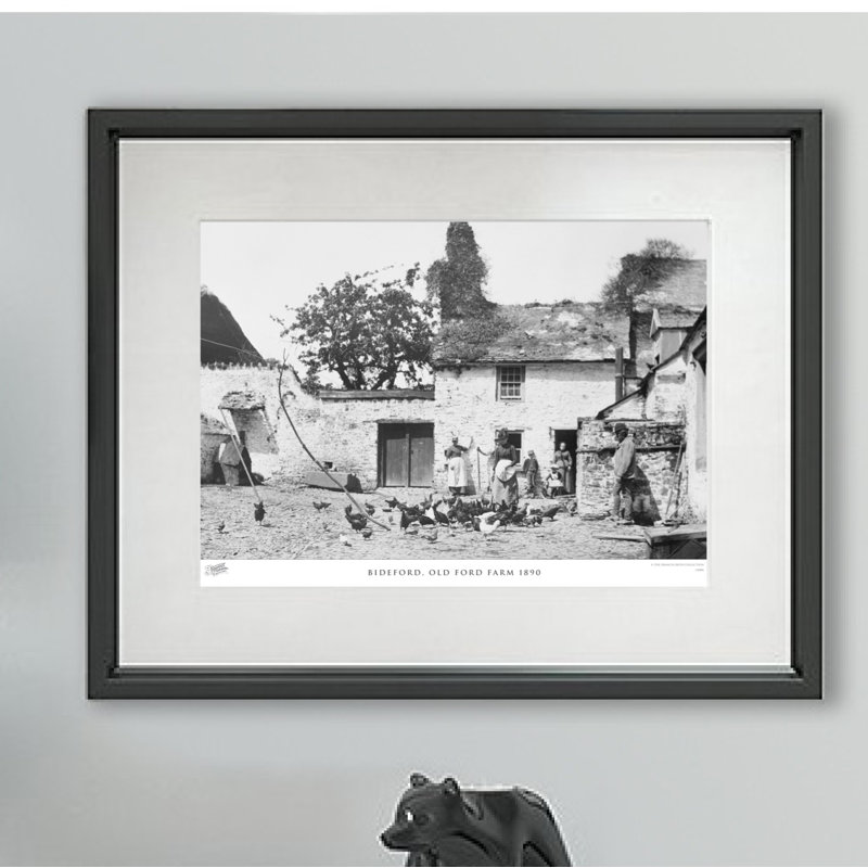 Bideford, Old Ford Farm 1890 - Single Picture Frame Print, 40cm H x 50cm W x 2.3cm D