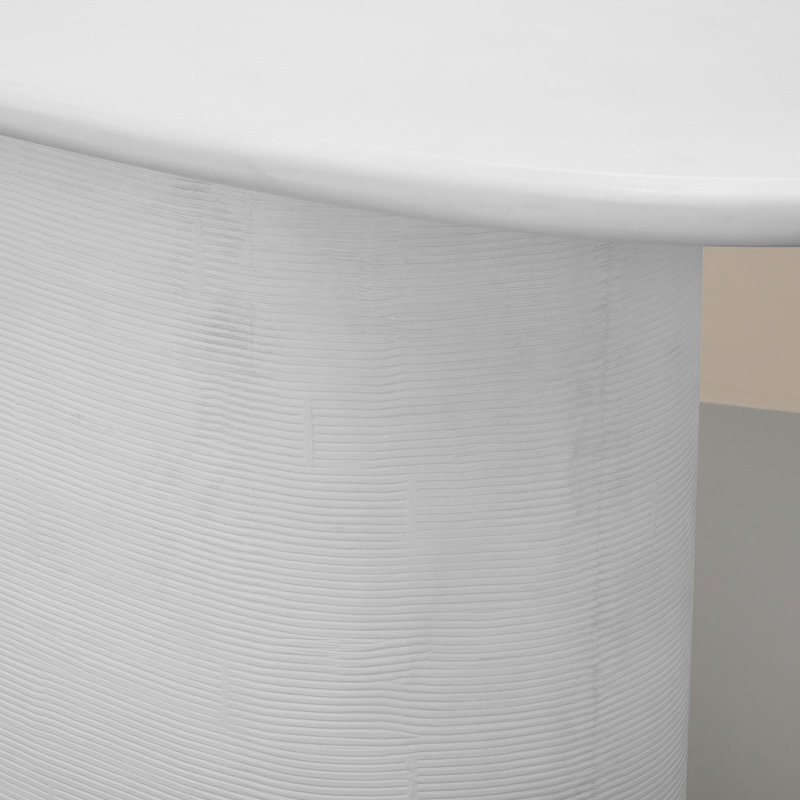 Vaaraa Ivory Dining Table - Oval (210cm), 76 cm H x 210 cm L x 100 cm W