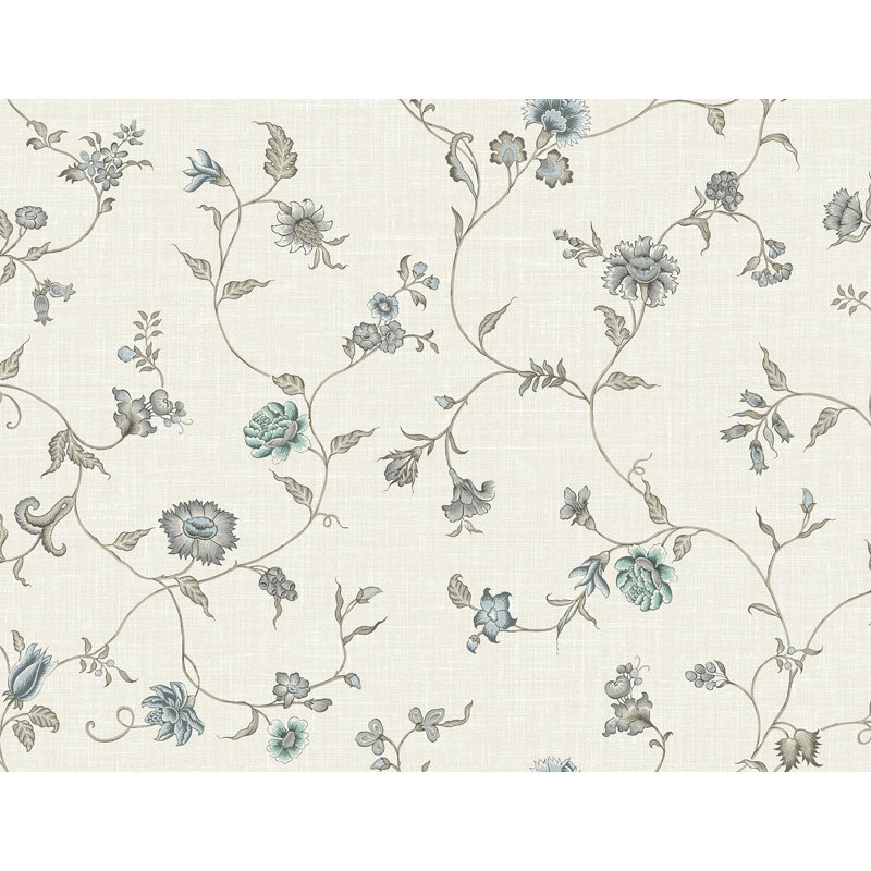 Rouleau de papier peint L 27 pi x l 27 po Tollett, Bleu français