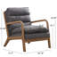 Fauteuil rembourré avec coussin lombaire Eimantas-98593156