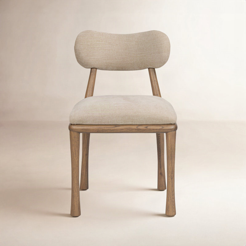 Juna Upholstered Dining Chair, Natural/Smoked Oak