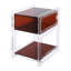 Table de bout moderne à 3 niveaux en acrylique 20 po - Table de chevet et table d'appoint minimaliste-280602851