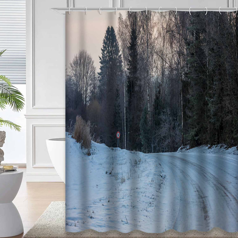 Rideau de douche Winter Morning, L 72 po x l 84 po