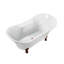Baignoire de trempage sur pattes 68 "avec drain, pattes et plateau en bambou 68" Streamline-607679914-607679907