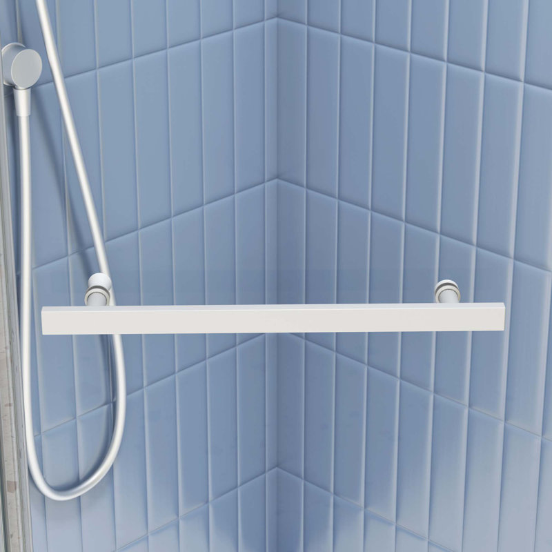 Porte de douche pivotante, avec verre trempé, cabine de douche néo-angle sans cadre