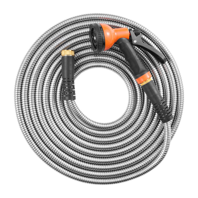 Boyau d'arrosage en acier inoxydable 200 pi