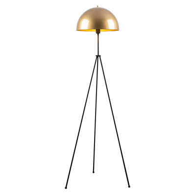 Lampe sur pied Elegant Glam, or et noir, hauteur 67 po | Corps en métal robuste, diamètre de bouchon de 15,7 po et hauteur de bouchon de 8,7 po | Douille E27, 40 W maximum | Parfait pour le salon, la chambre à coucher et le bureau | Éclairage élégan