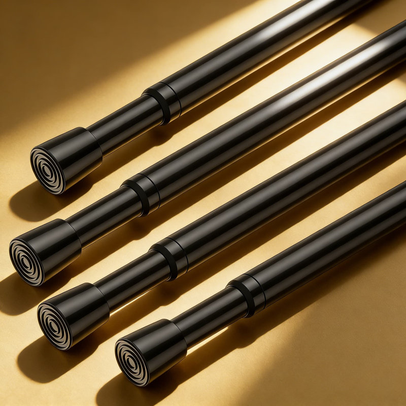 Tringles à rideaux sans tension à ressort - Tringles à ressort extensibles réglables pour une installation facile sans endommager les murs